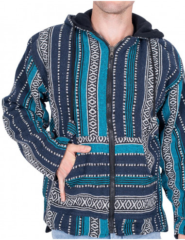 Giacca hippie unisex con fodera in pile –...