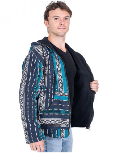 Veste hippie unisexe doublée en polaire –...