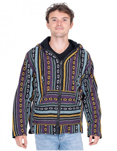 Veste hippie unisexe doublée en polaire –...