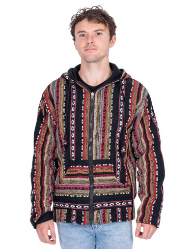 Giacca hippie unisex con fodera in pile –...