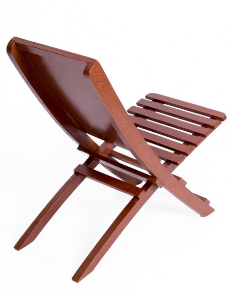 Chaise pliante en bois authentique fabriquée à la main en Inde