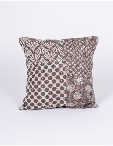 Gray-brown and white cushion cover – Handmade...