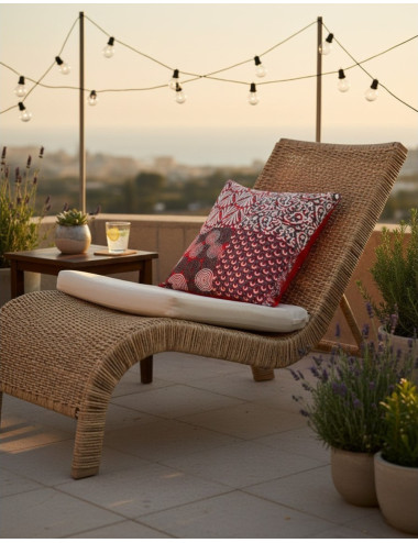 Kissenbezug in Burgunderrot...