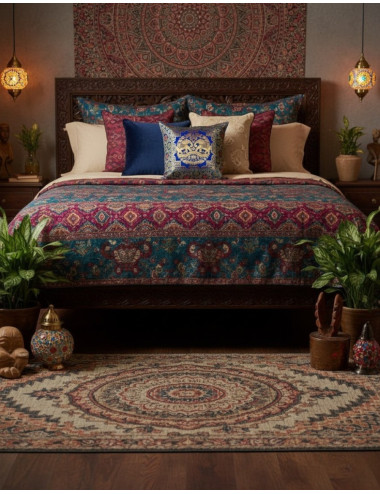 Blauer Kissenbezug mit... 2