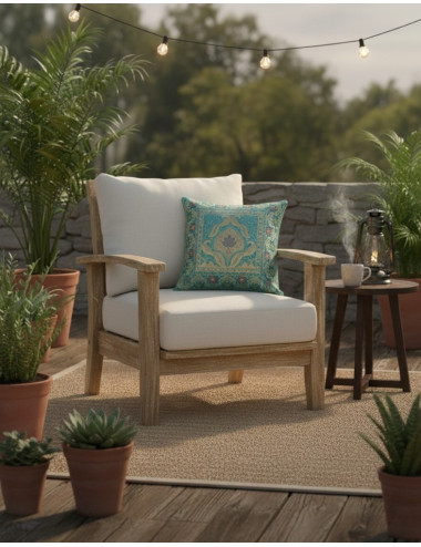 Turquoise cushion cover...