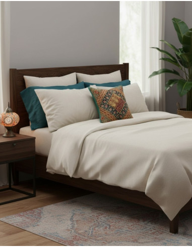 Cuscino ricamato in stile indiano verde 40x40...