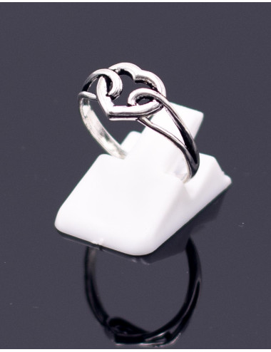 Bague en argent avec cœur... 2