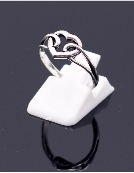 Anello in argento con cuore intagliato – Gioiello indiano fatto a mano