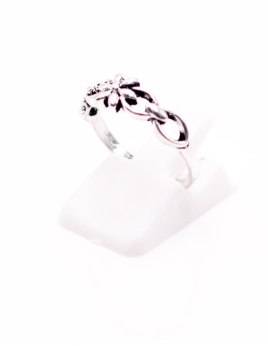 Handcrafted Indian Brass Silver Ring – Carved...