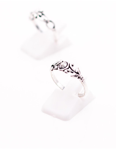 Bague indienne artisanale en laiton et argent –...