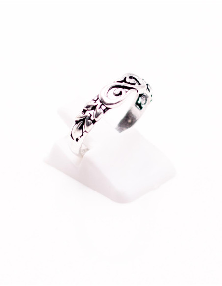 Handmade Indian Spiral Ring in Silver-Plated Brass – Ethnic Design