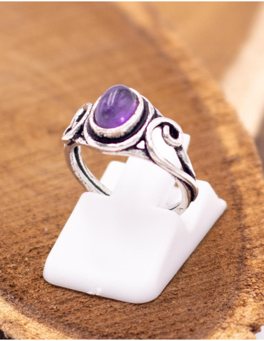 Anello indiano in argento lavorato a mano con...