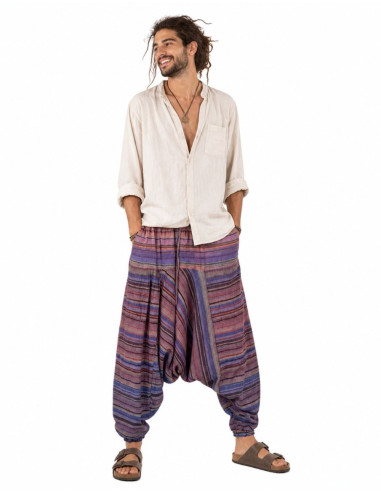 Pantalon afghan unisexe multicolore – Style...