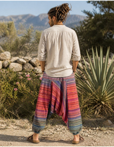 Calças afegãs unissex multicoloridas – estilo...