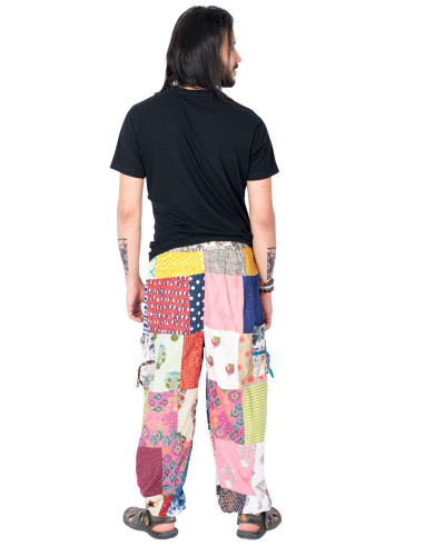 Calças Harem Indianas Patchwork – Unissex,...
