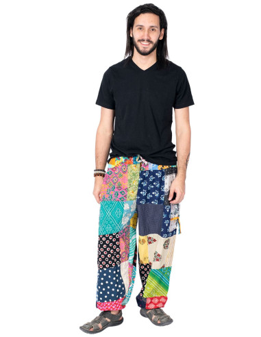 Pantaloni harem indiani patchwork – Unisex in...