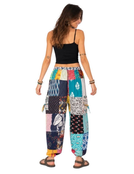 Indian Patchwork Harem Pants – Unisex Handmade Cotton