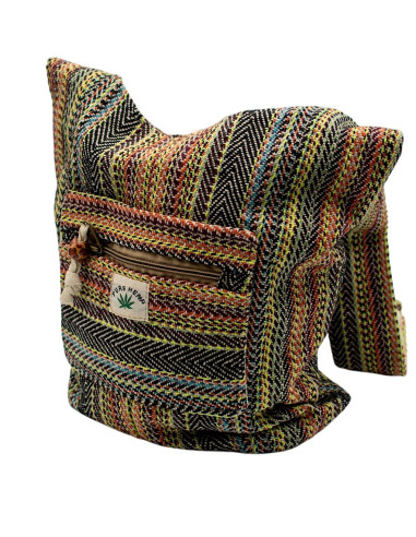 Hippie-Hanf-Schultertasche: Authentische...
