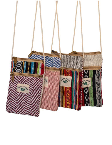 Piccola borsa a tracolla in canapa per...