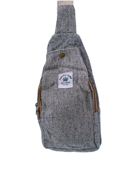 Unisex-Dreiecksrucksack aus Hanf – Boho-Stil