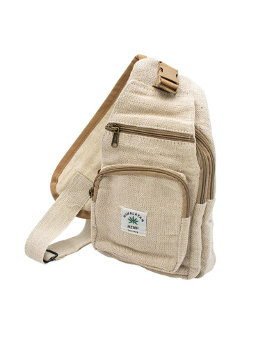 Natural Hemp Triangular Backpack – Unisex...