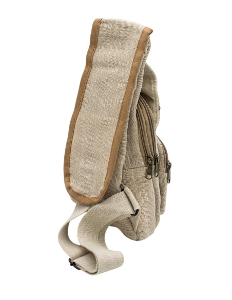 Zaino triangolare in canapa naturale – Unisex, etnico e boho