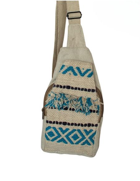 Mochila triangular boho de algodão – Artesanato étnico indiano