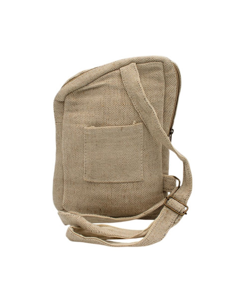 Natural Hemp Asymmetrical Backpack – Unisex Handmade Boho