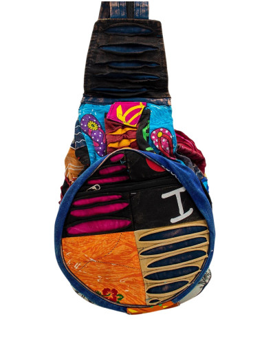 Hippie Patchwork Backpack Convertible into a...