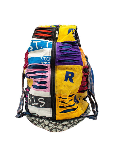 Hippie Patchwork Backpack Convertible into a...