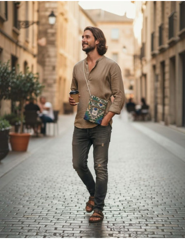 Handmade Hemp Shoulder Bag – Ethnic Hippie Bag...
