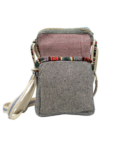 Unisex-Schultertasche aus Hanf, handgefertigt –...
