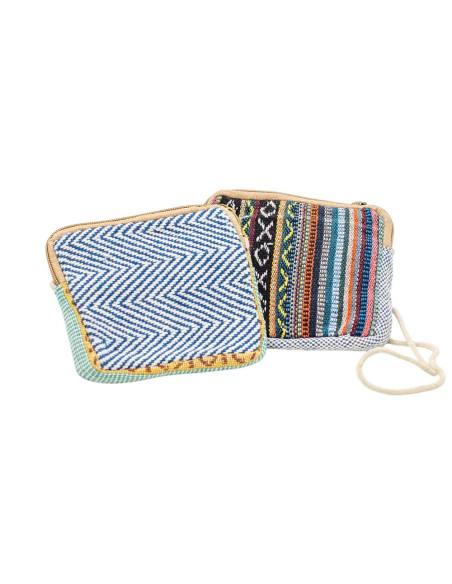 Small Handmade Hemp Crossbody Bag – Ethnic Boho Coin Purse
