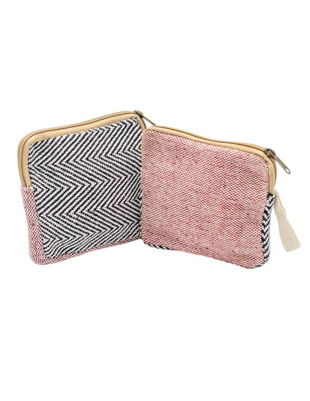 Borsetta in canapa fatta a mano 12x12 cm – Accessorio boho unisex