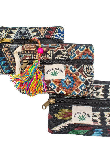 Sac à main unisexe en chanvre avec pompon –...