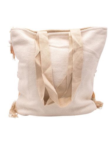 Sac bohème fait main avec franges et pompons –...