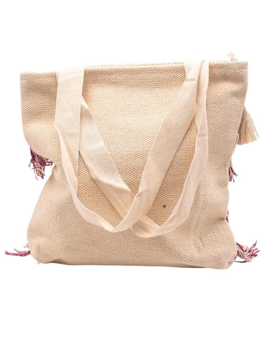 Handgefertigte Boho-Tasche mit Fransen und...
