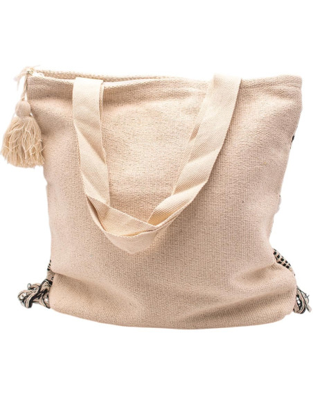 Sac bohème fait main avec franges et pompons – Style ethnique indien