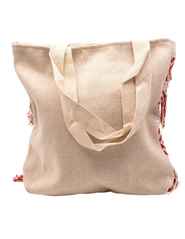 Sac bohème fait main avec franges et pompons –...