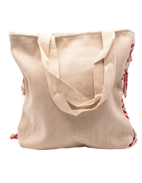 Sac bohème fait main avec franges et pompons – Style ethnique indien