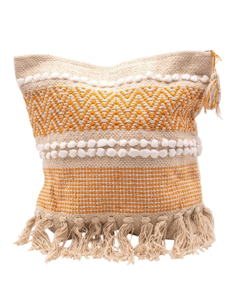 Borsa boho fatta a mano con frange e pon-pon – Stile etnico indiano