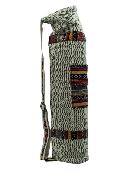 Borsa per tappetino yoga in canapa – Copertina Boho Kimago fatta a mano