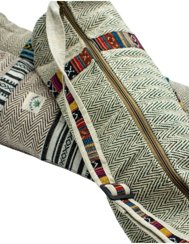 Hanf-Yogamatten-Tasche – handgemachte Boho-...