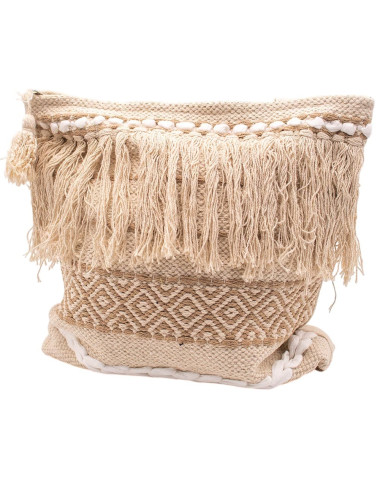 Boho Beige Bag with Fringe... 2