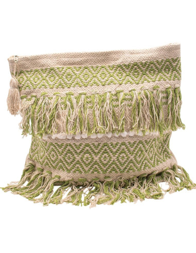 Sac bohème vert clair à pompons – Sac fait main...