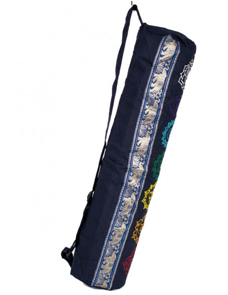 Sac pour Tapis de Yoga en Coton Bleu – Housse Kimago