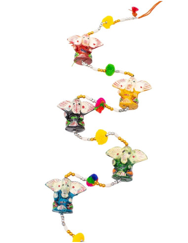 Pingente decorativo com 5 Ganeshas – Artesanato...