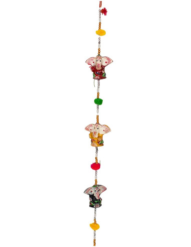 Pingente decorativo com 5 Ganeshas – Artesanato...