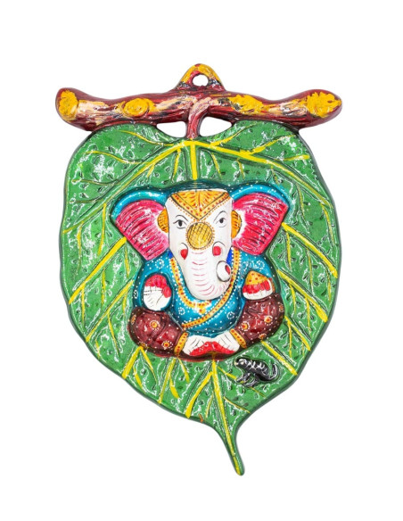 Ganesha Metal Picture with Relief – Indian Ethnic Decoration