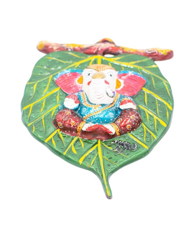 decoracion-etnica-ganesha-hoja-relieve